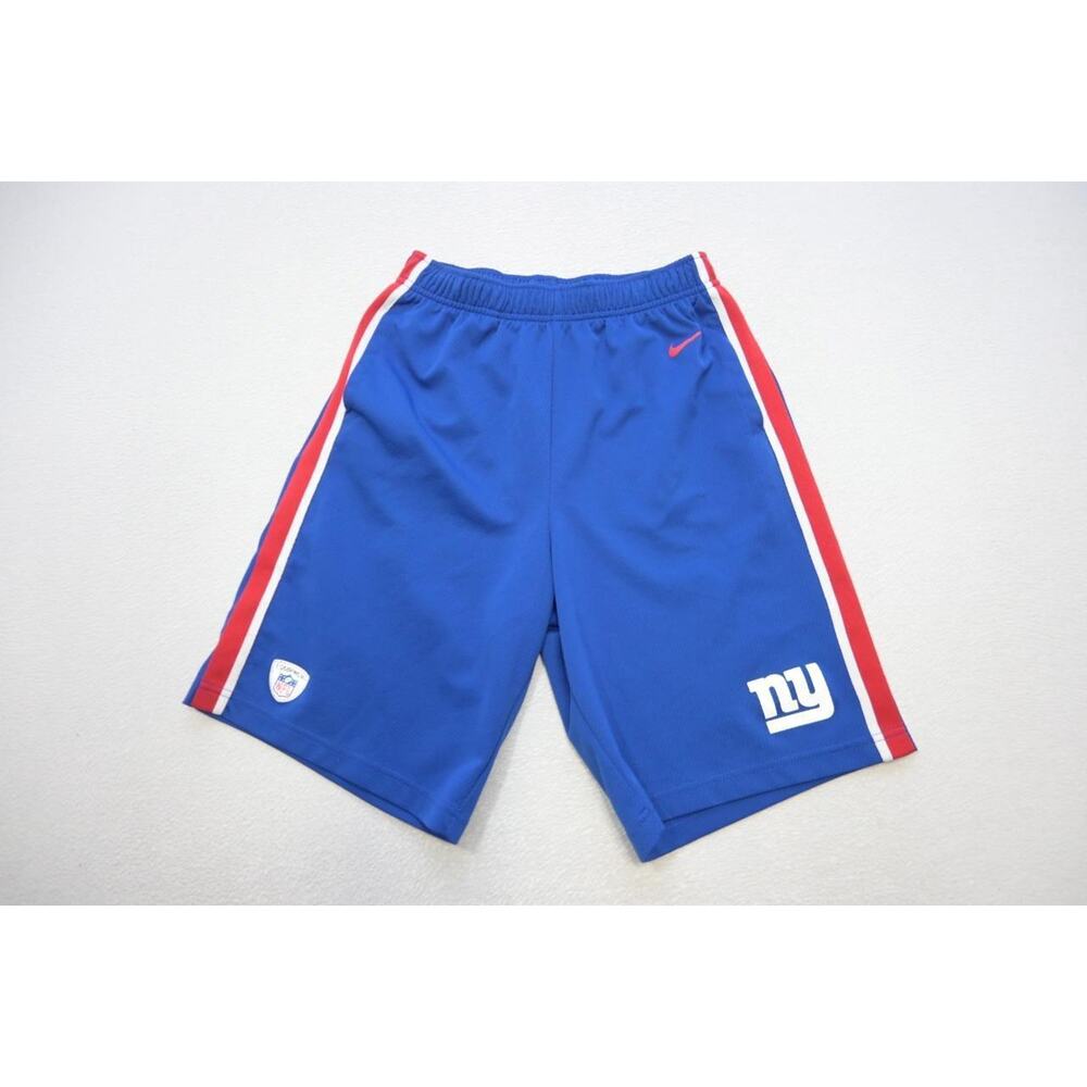 Nike Gym Shorts Dri Fit New York Giants NFL Football W/Pockets Boys Sz‎ Large